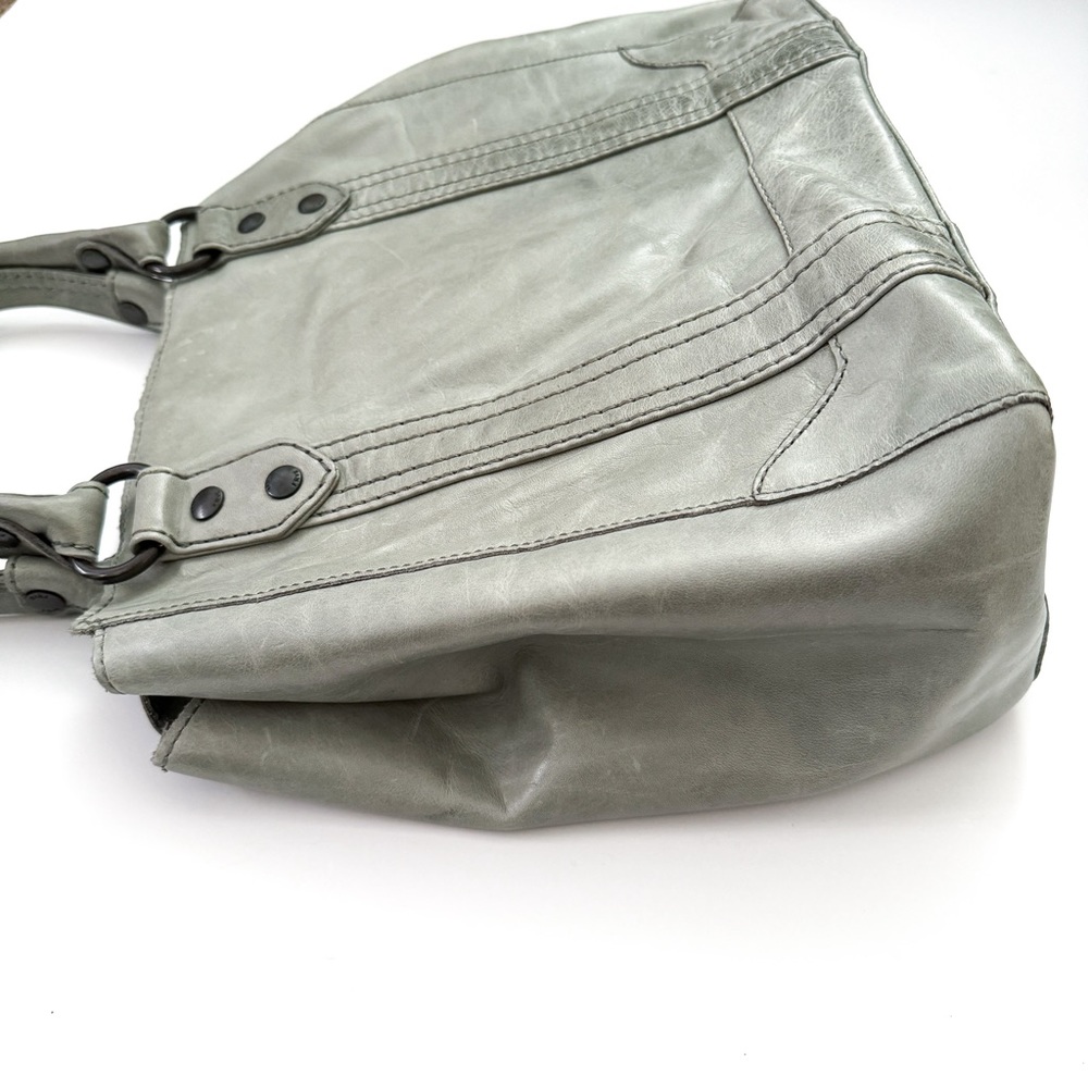 Frye Melissa Mint Green Leather Satchel Tote Bag - Picture 5 of 9